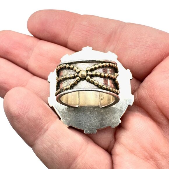 Echo of the Dreamer Womans Ring Blue Topaz Sterling Silver Size 7 Mars Valentine - Picture 6 of 12